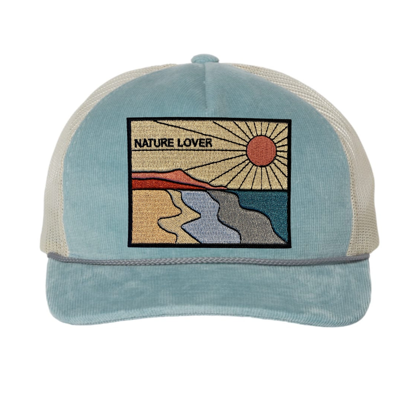 Nature Lover Patch Corduroy Trucker Hat