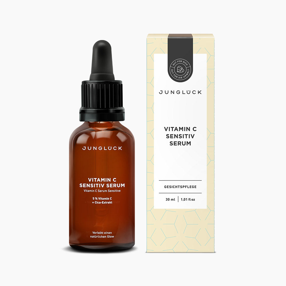 Vitamine C Sensitief Serum | Een Vale Teint Egaliseren | Roodheid Verlichten | Gezichtsverzorging | JUNGLÜCK | 30 ml