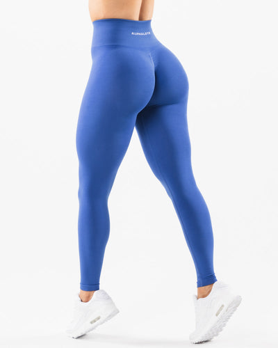 Rita Camo Seamless Leggings - Slate Blue – Fem Curves