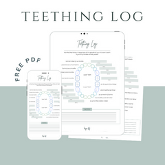 Tiger Lily Teething Log as a downloadable PDF