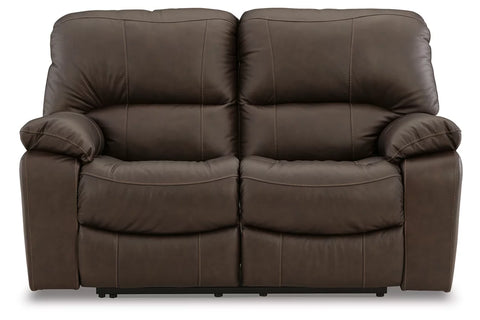 power leather reclining loveseat