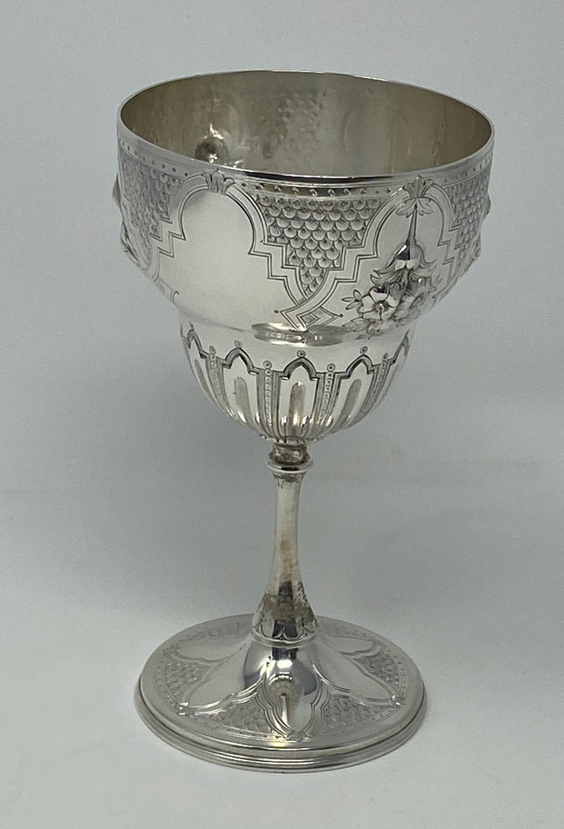 Antique Victorian Silver Plated Chased Goblet – Ellis Richards Silverware