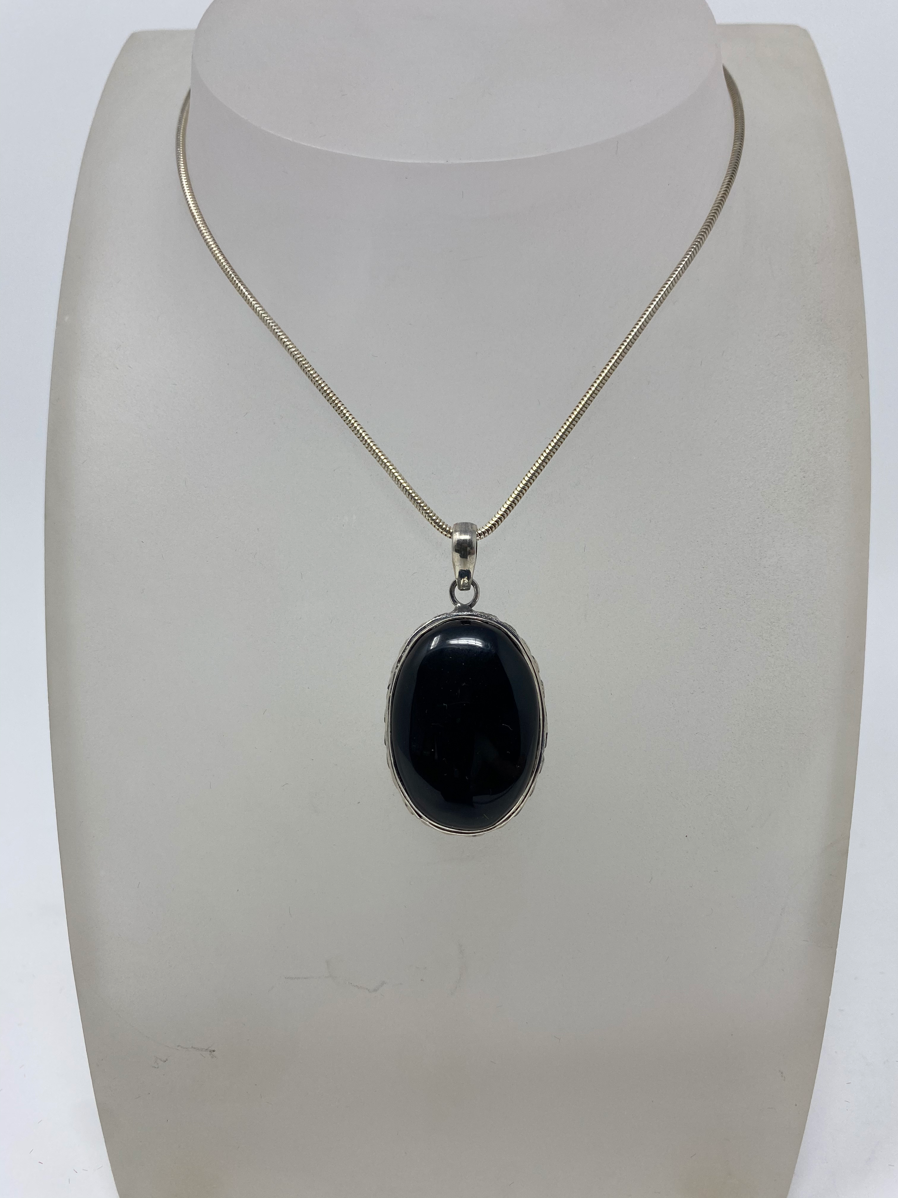 Silver and Black Onyx Pendant