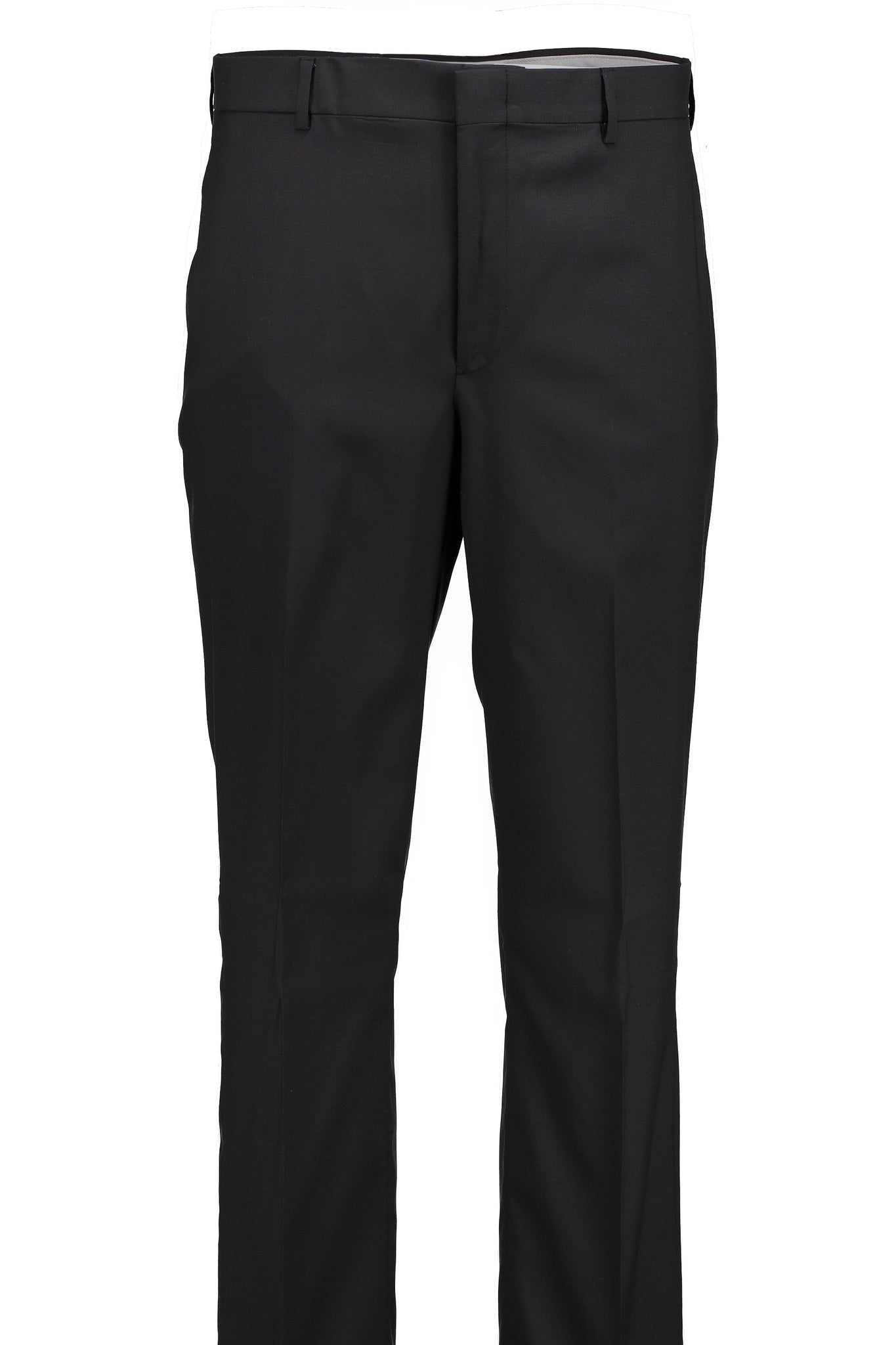 Men's Suit Separates Flat Front Pant Classic Cut - BLACK - 98/2 WOOL/L ...