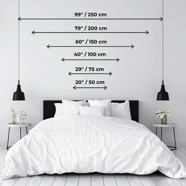 size guide for neon sign placement