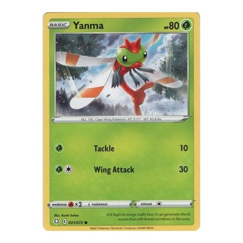 Shining Fates 001/072 Yanma Single Card (Common)