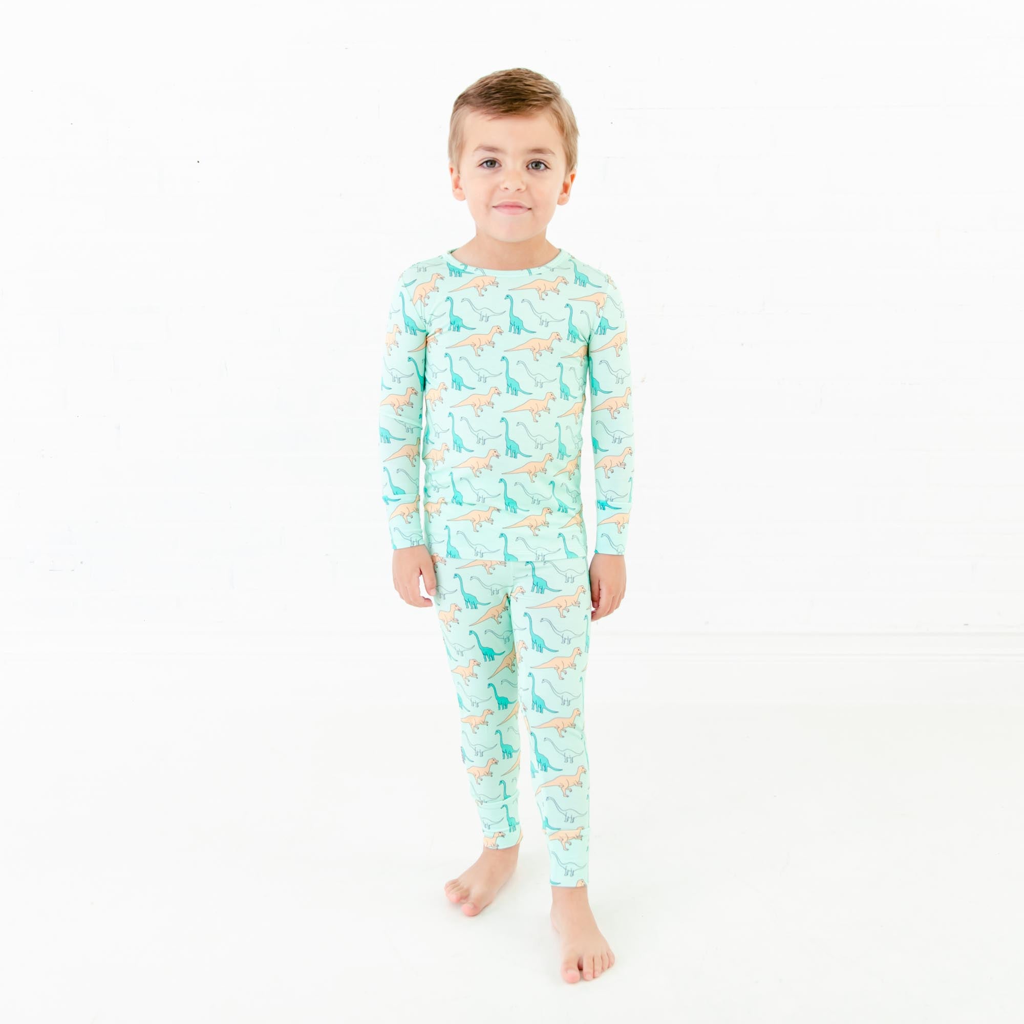 Land Before Bedtime Two Piece Pajamas Set - Jurassic Jungle