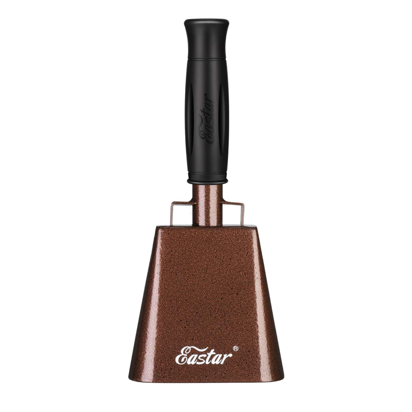 

Eastar 7" Steel Handle Cowbell with Cheering Bell Percussion Musical Instrument Copper Maroon ECB-004M