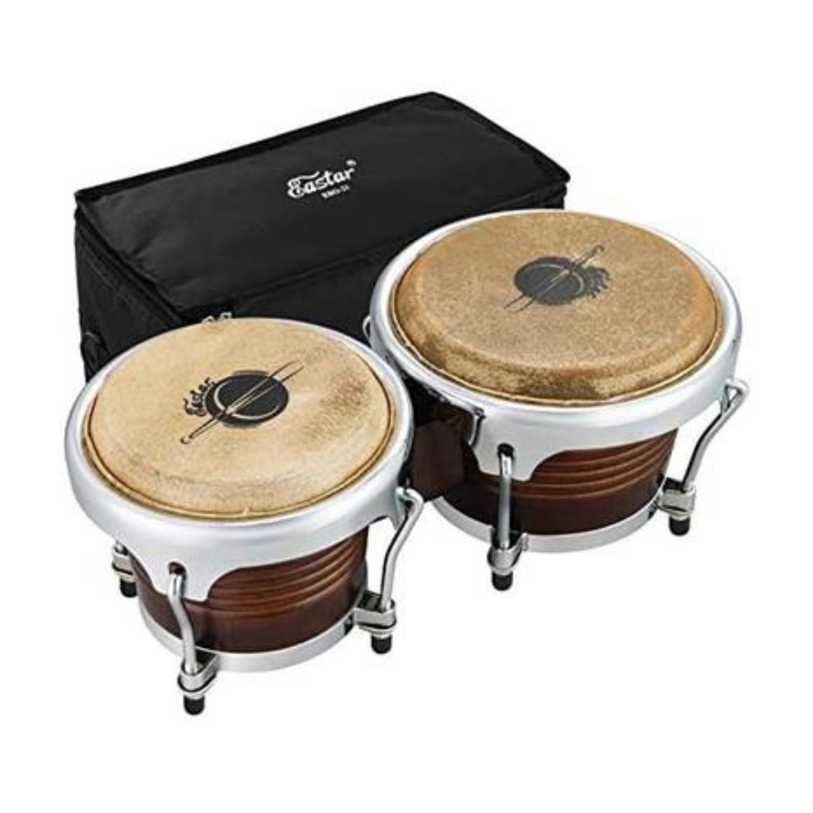 

Eastar EBO-21 7 Inch and 8 Inch Bongo Drums for Beginners with Carrying case/Professional Special Antique Finish
