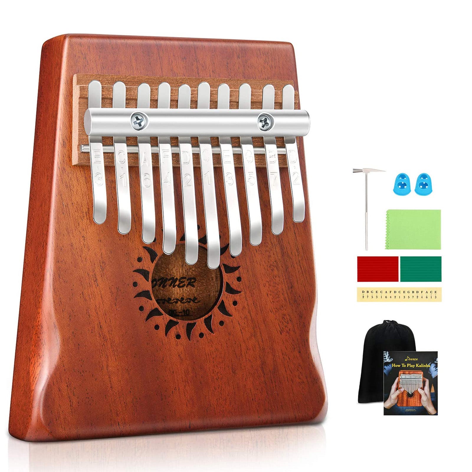 

Donner DKL-10 10-Key Mahogany Kalimba/Thumb Piano