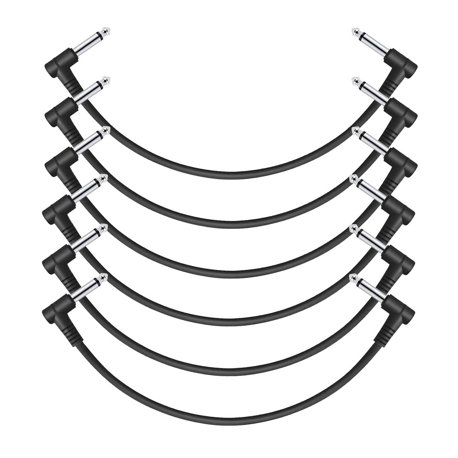 

Donner 12 Inch Guitar Patch Cable Guitar Effect Pedal Cables Black 6 Pack