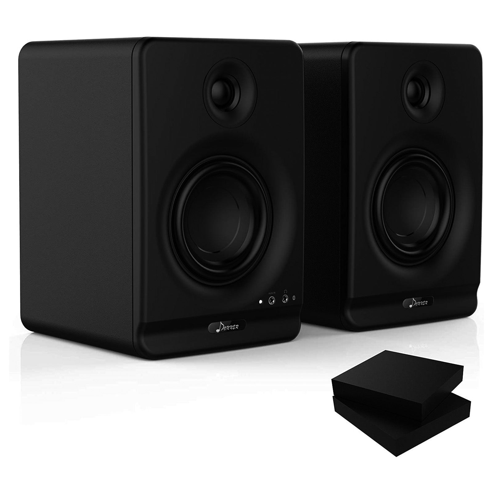 

Donner Studio 4" Near Field Studio with CSR 5.0 Bluetooth, for Music Production, Live Streaming and Podcasting, 2-Pack,New Version(Dyna4 Black)
