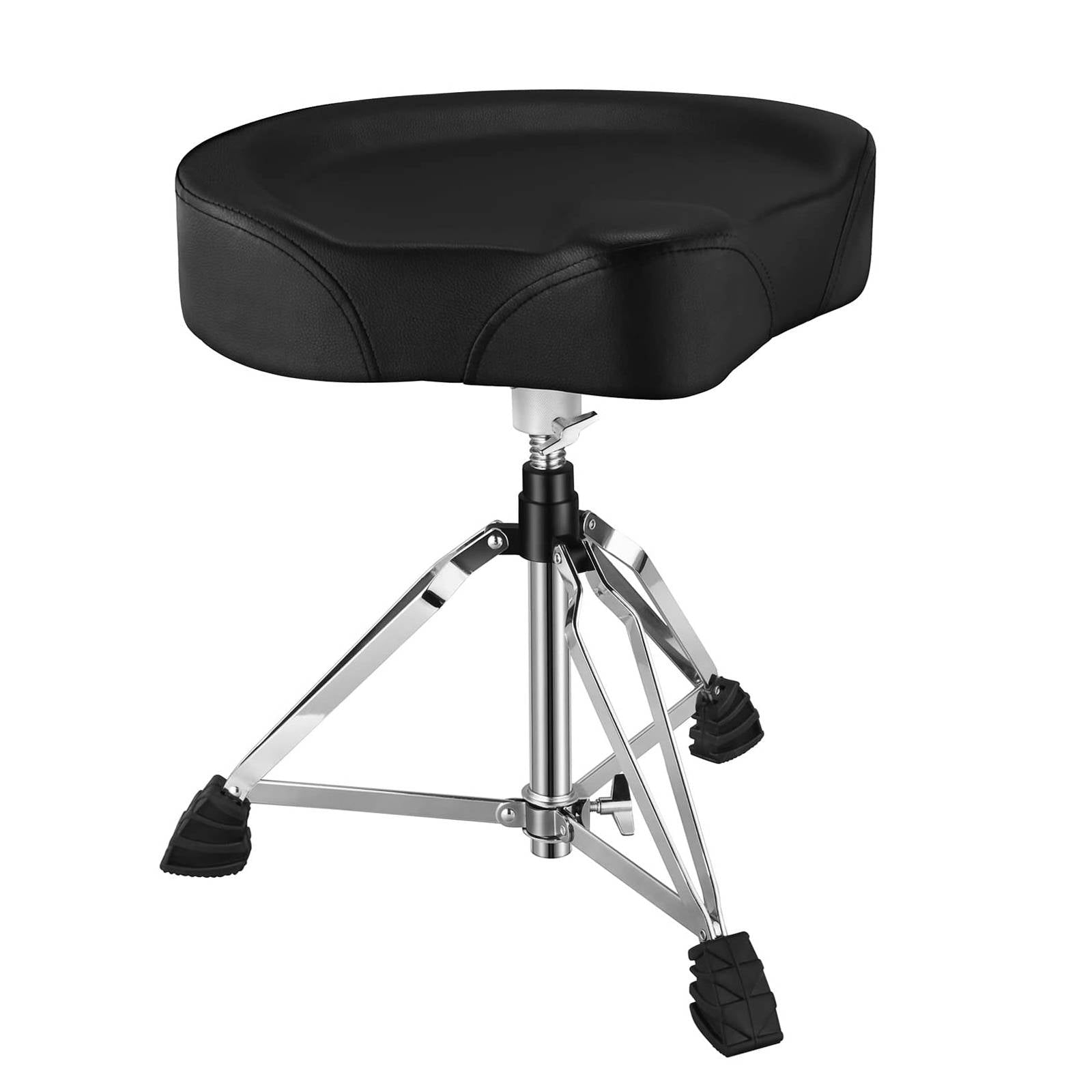 

Donner Adjustable Drum Throne, Padded Stool Motorcycle Style Drum Chair for Music Show