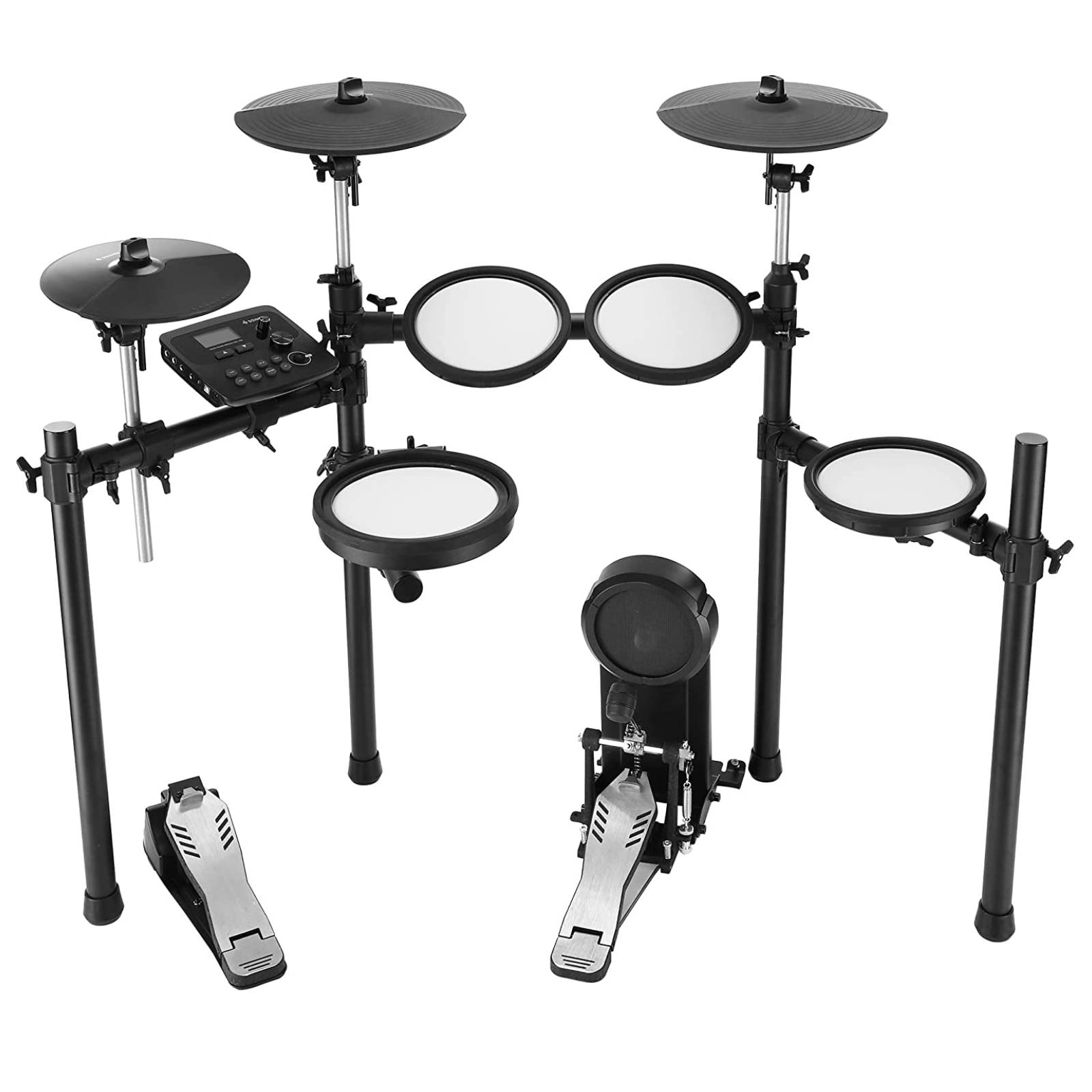 

Donner Electric Drum Set, Upgraded Mesh Pad DED-300 Electronic Drums with 329 Sounds, 8 Piece Electric Drum Kit for Adults with High-Density Bass Drum, Easy Installation＆More Stable Steel Support Set
