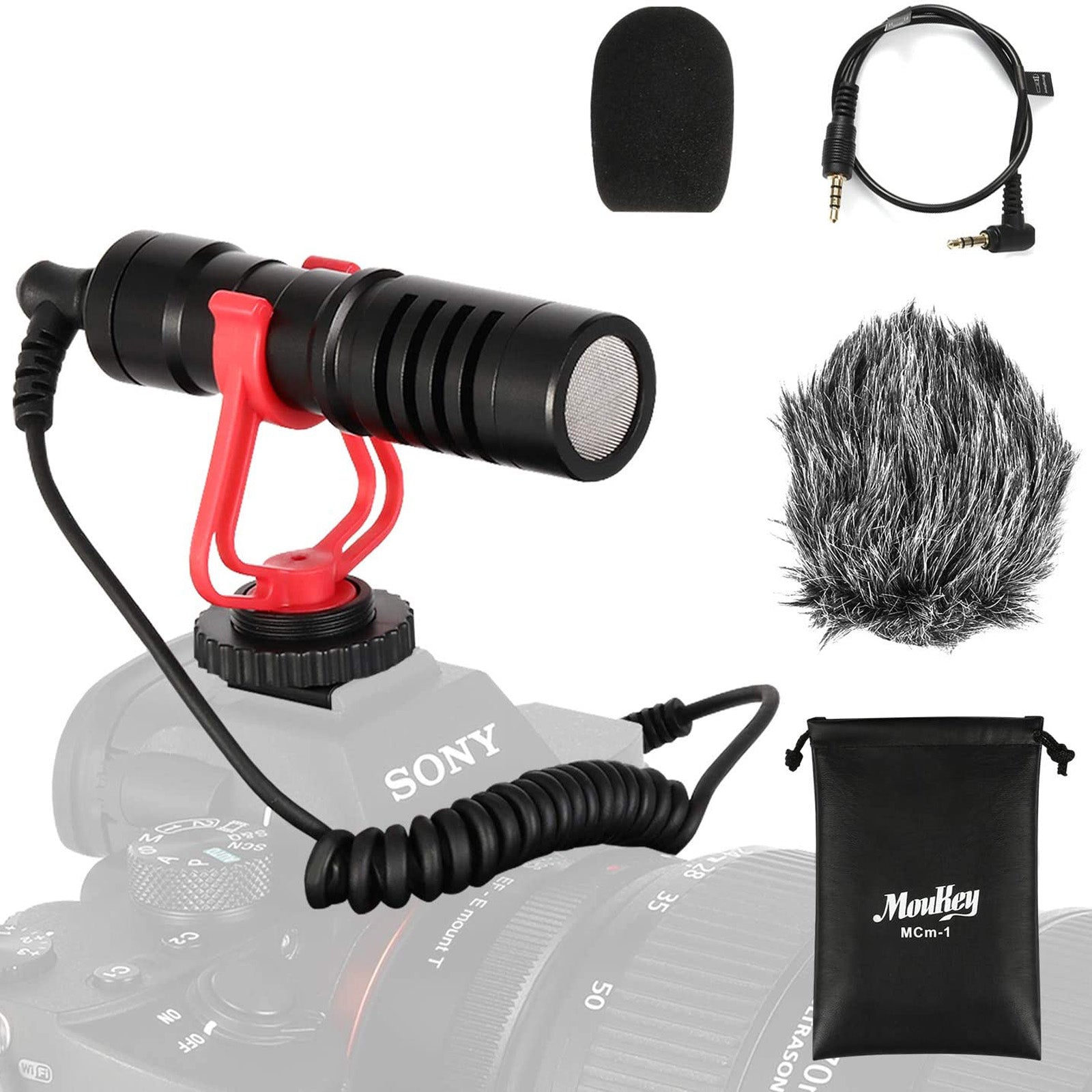 

MouKey MCm-1 Universal Video Camera Microphone with Integrated shock-mount