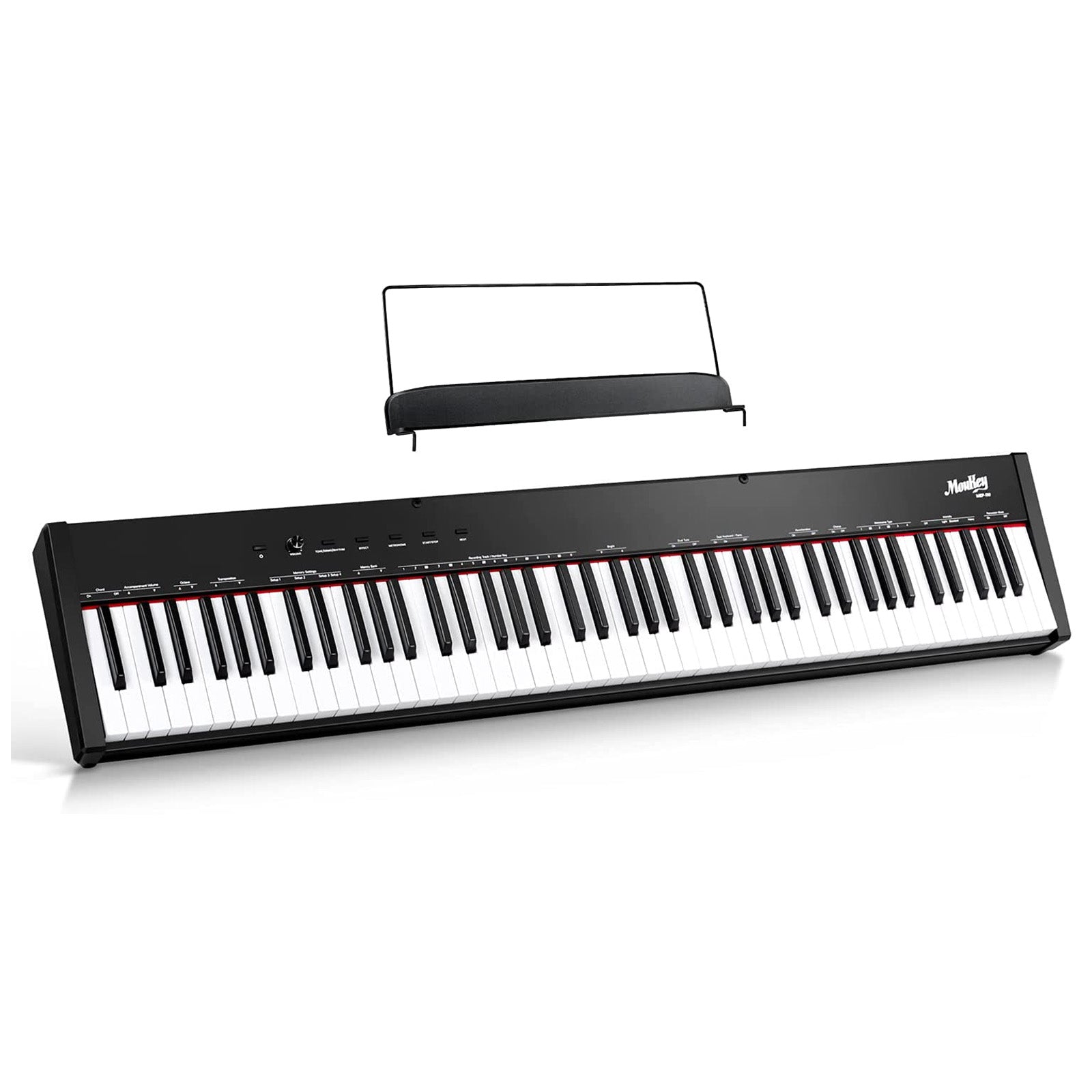

Moukey MEP-110 Portable Keyboard 88-Key Full-Size Half-Weighted with Sustain Pedal and Stand