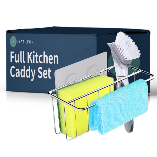 Top Tier Stainless Steel Sink Caddy, Kitchen Sink Organizer – Top Tier  Products LLC