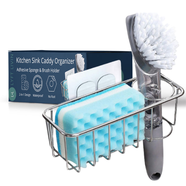 Dish Brush Set with Storage Holder, 4-In-1 Kitchen Cleaning Brush Set with  2 Int