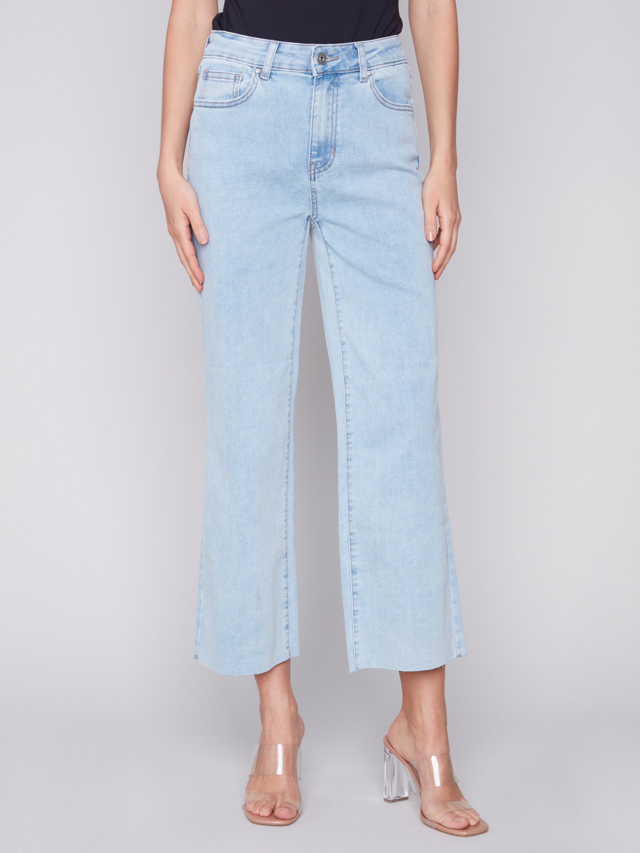 Women's Flare Jeans | Deco Buttons | Light Blue | Charlie B