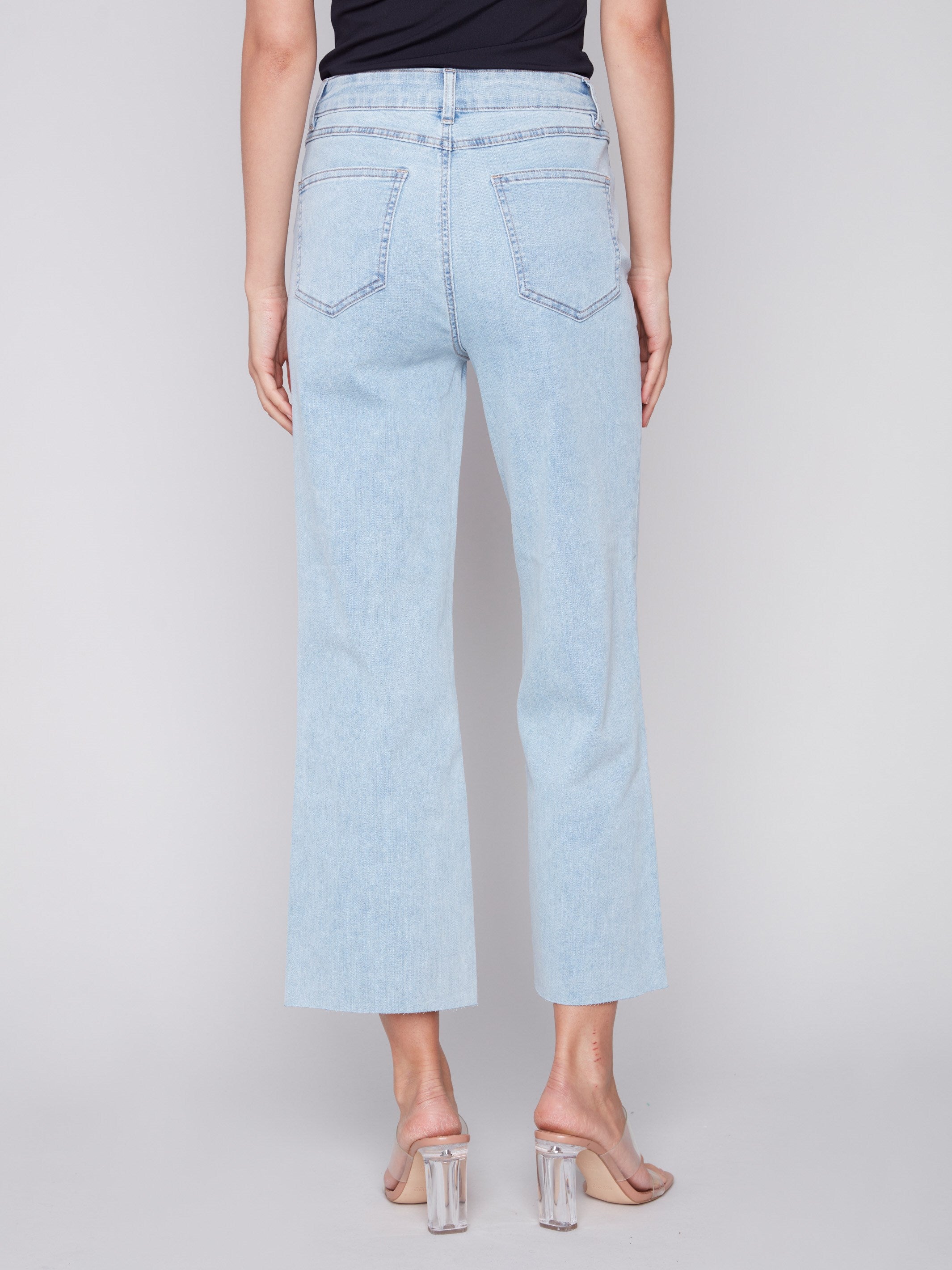 Women's Flare Jeans | Deco Buttons | Light Blue | Charlie B