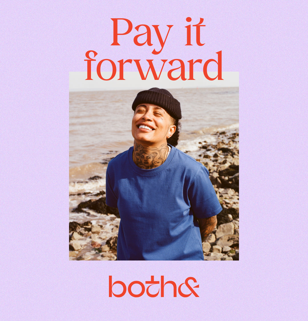 Both& Pay It Forward Program, photo of a transmasc person smiling and experiencing gender joy