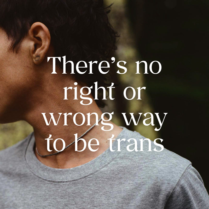 There's no right or wrong way to be trans