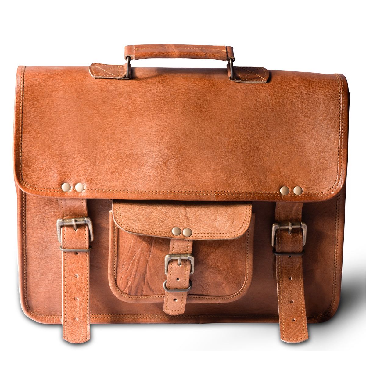 classic leather messenger bag