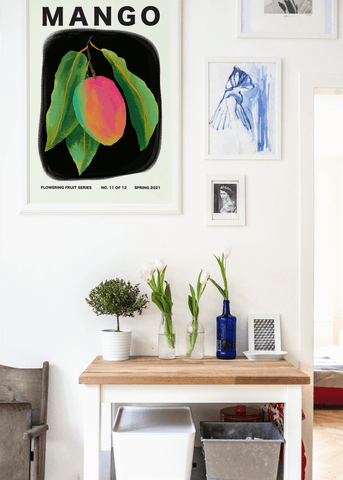 Kitchen Decor Mango Art Print Framed in Home