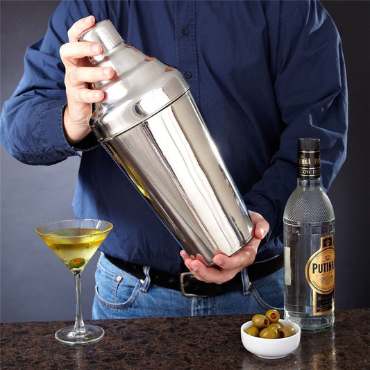  MagiDeal Stainless Steel Cocktail Shaker Bartender Shaker Mixed  Drink Shaker with Strainer Multitool Boston Shaker for Home Bar  Accessories, 750ml: Home & Kitchen