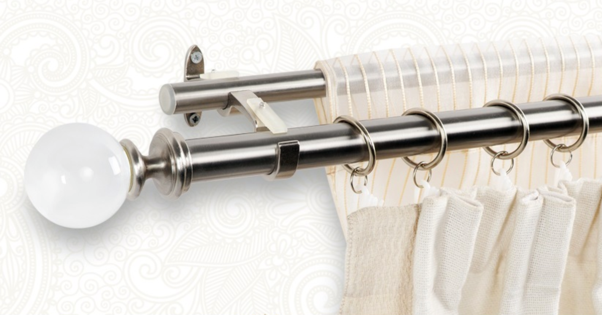 double curtain pole