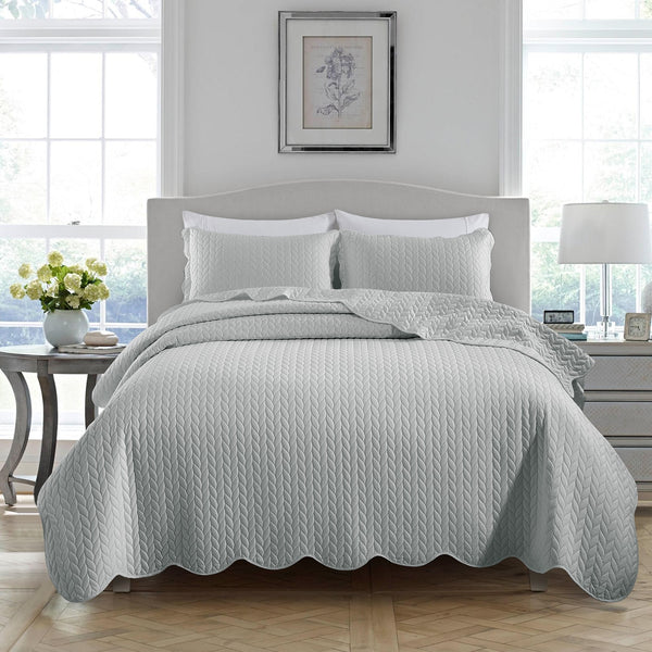 grey bedspreads double