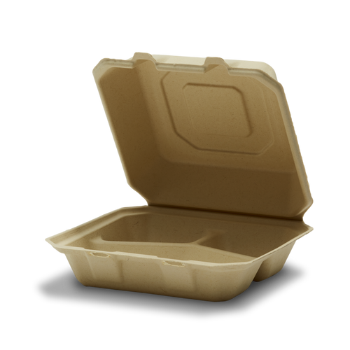 50 Pack Disposable Lunch Box, Clamshell to go Box Containers with Lids for  Carry Out & Take Out Food, 8 x 8 x 3 in.