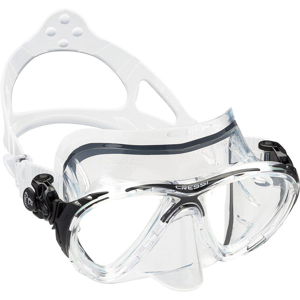 Open Box Cressi Diving Big Eyes Evolution Mask Black/HD Mirrored Lenses