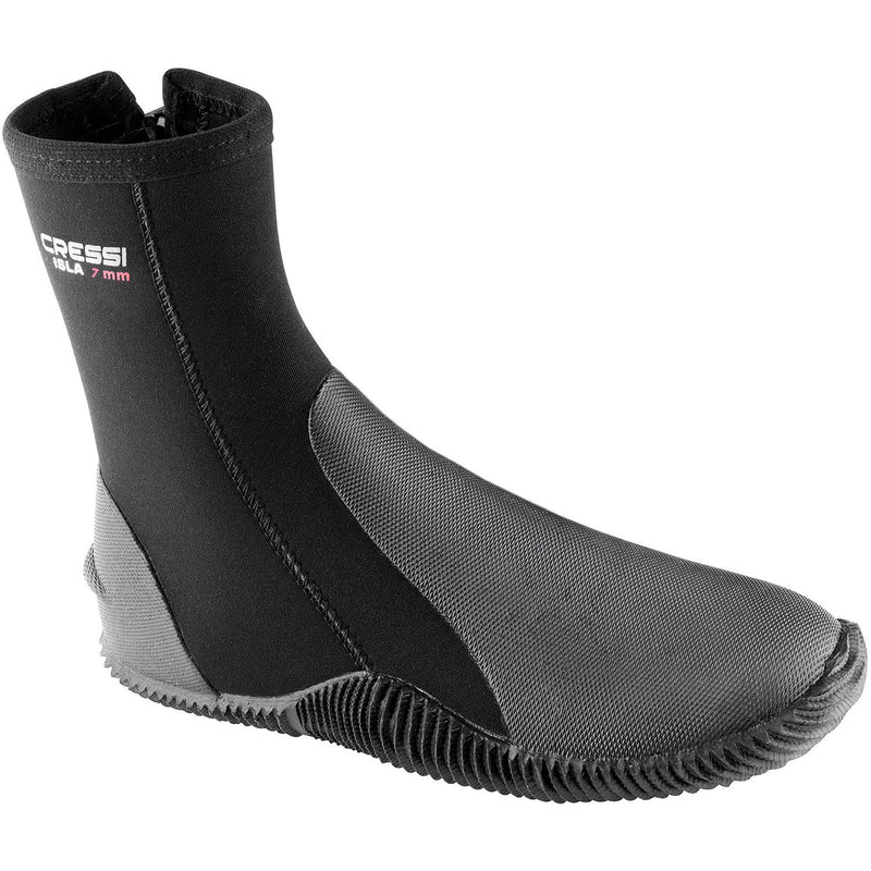 Used Cressi 7mm ISLA With Soles Boots, Black/Black, Size: 6 - DIPNDIVE