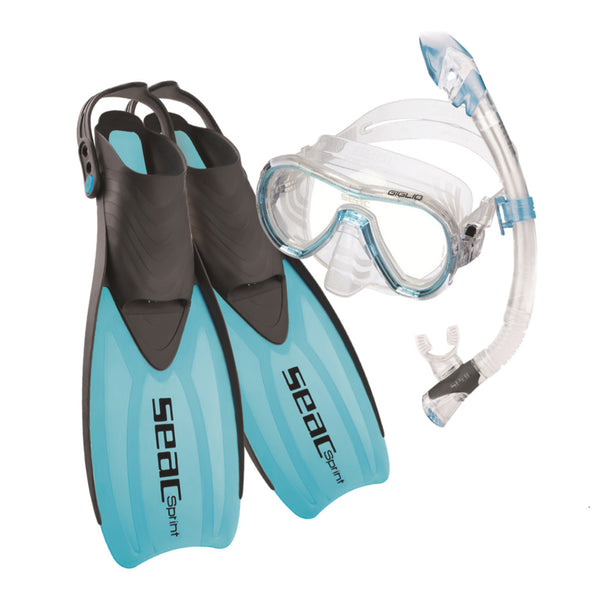 Seac Tris M-power Freediving Mask, Fins and Snorkel Set