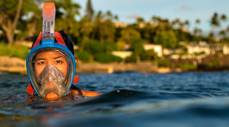 full-face snorkeling mask sizing and care