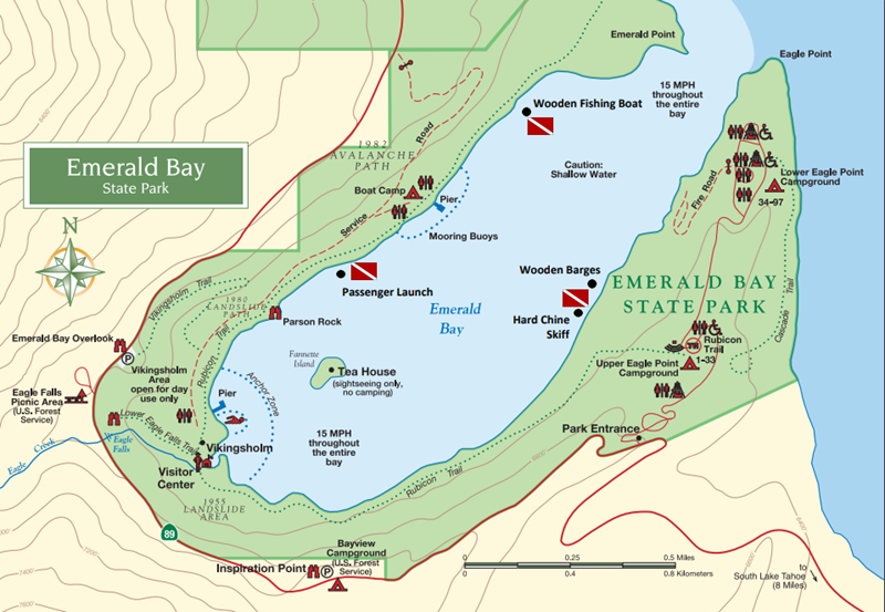 Emerald Bay State Park Map