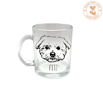 Custom Photo With Name Dog Cat Glass Can With Lid & Straw, Pet Lover G –  JonxiFon