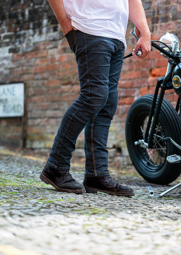 Taranis AAA-rated single layer motorcycle jeans for men in black