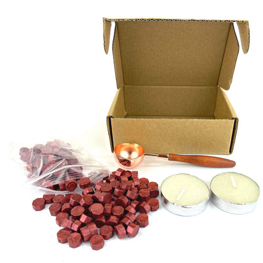 Wax Seal Stamp Kit - With 165 pcs Wax Seal Beads, Wax Stamp, Spoon