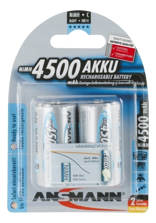 Stock Bureau - ANSMANN Blister de 1 Pile rechargeable 9V E-Block 300mAh  maxE+