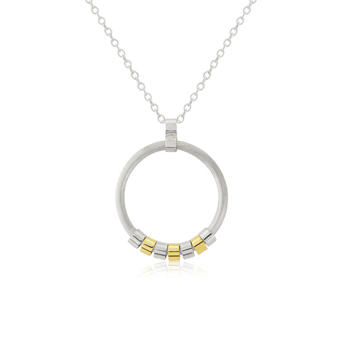 circle necklace with moving pieces
