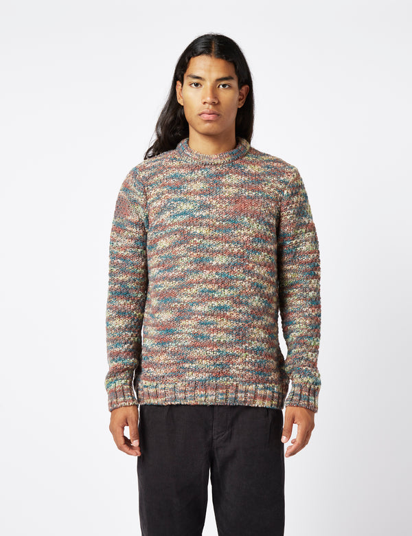 Aries Men's Henge Intarsia Crew Knit in Multi, Size M | End Clothing