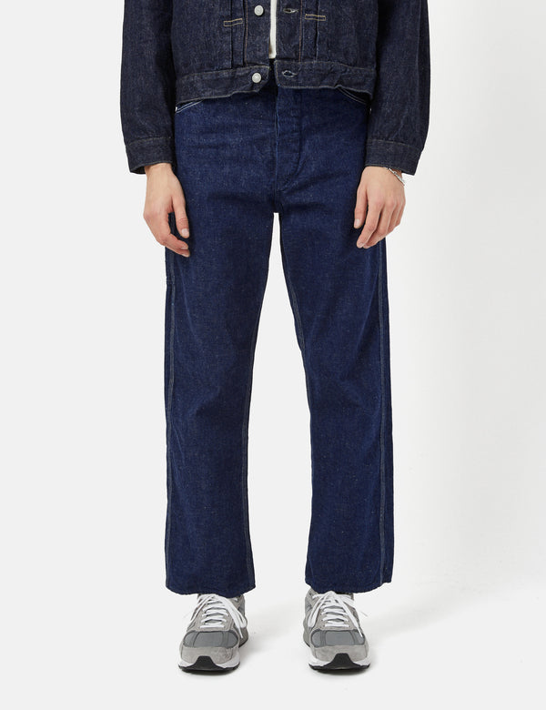 orSlow French Work Pants (Unisex) - Navy Blue | Article.