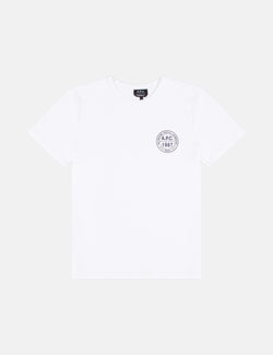 A.P.C. Ollie T-Shirt - White/Aubergine 