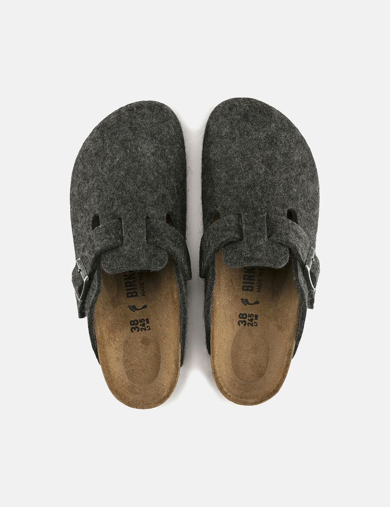 Womens Birkenstock Boston Wool Felt (Narrow) - Anthracite Grey I Article.