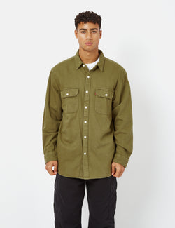 Levis Jackson Worker Shirt (Garment Dyed) - Green I Article.