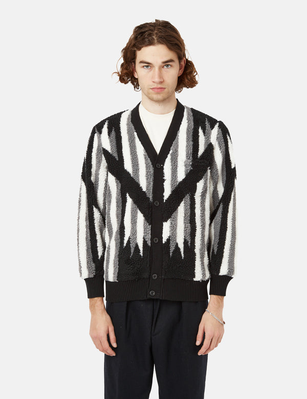 Louis Vuitton® Preppy Stripe Accent Cardigan Cerise. Size Xs in