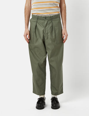 Beams Plus MIL Trousers (Herringbone) - Olive Green I Article.