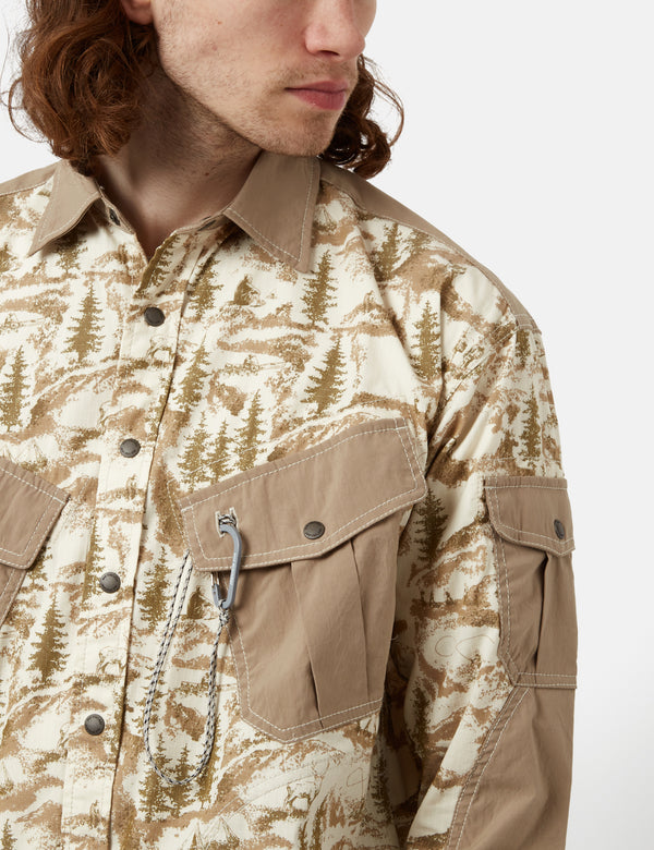 And Wander Dry Rip Shirt Jacket - Khaki Brown I Article.